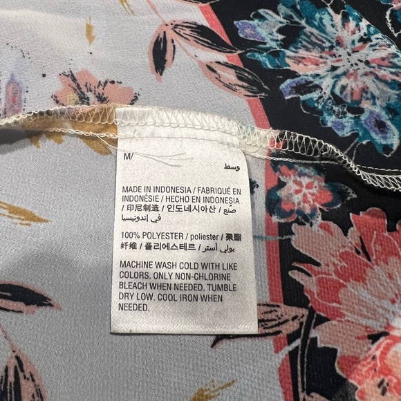 Style & Co Fresh Florals Open Front Kimono Cardigan Ladies Size Medium - Picture 8 of 9